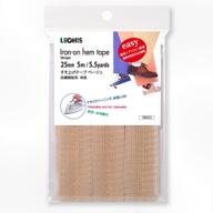 🧵 leonis beige polyester iron-on hem clothing tape - 1 inch x 5.5 yards (25mm x 5m) - 78022 - improved seo logo