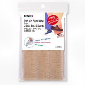 img 4 attached to 🧵 LEONIS Beige Polyester Iron-On Hem Clothing Tape - 1 inch x 5.5 yards (25mm x 5m) - 78022 - Improved SEO