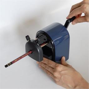 img 1 attached to 🔷 Uni KH-20 Hand Crank Wooden Pencil Sharpener - Blue (Japan Import) - Enhance Your SEO!