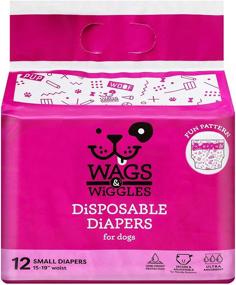 img 3 attached to 🐾 Wags & Wiggles Dog Diapers - Doggie Diapers for Female and Male Dogs - Doggy Diapers from Wags and Wiggles - Disposable Dog Diapers for Dogs of All Sizes - Diapers for Pets - Dog Wraps