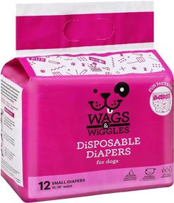 img 4 attached to 🐾 Wags & Wiggles Dog Diapers - Doggie Diapers for Female and Male Dogs - Doggy Diapers from Wags and Wiggles - Disposable Dog Diapers for Dogs of All Sizes - Diapers for Pets - Dog Wraps