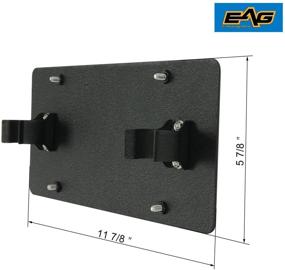 img 2 attached to Высококачественное крепление для номерного знака EAG Black: универсальное решение для роликового мачты.