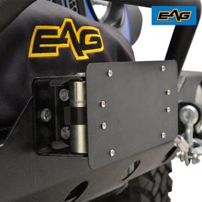 img 4 attached to Высококачественное крепление для номерного знака EAG Black: универсальное решение для роликового мачты.