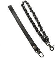 👜 beaulegan genuine leather wrist straps for clutch pouch - set of 2 pcs black, replacement logo
