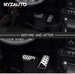 img 3 attached to 🚗 NYZAUTO Non-Slip Foot Pedal Pads for Jeep Wrangler 2007-2018 JK JKU - Compatible with AT, Aluminum Brake and Accelerator Pedal Covers, No Drilling Required