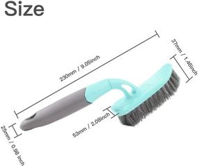 img 3 attached to KUFUNG Scrub Brush for Bathroom, Shower, Sink, Carpet & Floor Cleaning - Ergonomic Handle and Durable Bristles (9 inch, Blue)