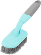 kufung scrub brush for bathroom, shower, sink, carpet & floor cleaning - ergonomic handle and durable bristles (9 inch, blue) logo