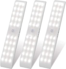 img 4 attached to 🔦 Efficient Motion Sensor LED Closet Light Bar: Rechargeable Dimmable Under Cabinet Lighting for Kitchen/Stairs/Outdoor with Soft/Warm/Cool White