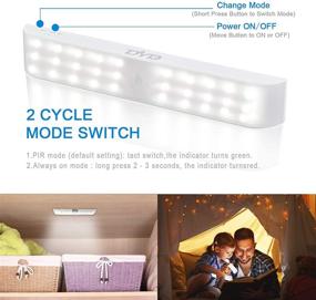 img 2 attached to 🔦 Efficient Motion Sensor LED Closet Light Bar: Rechargeable Dimmable Under Cabinet Lighting for Kitchen/Stairs/Outdoor with Soft/Warm/Cool White