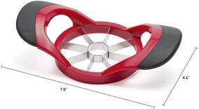 img 3 attached to 🍎 Ortarco Apple Corer Slicer Fruit Cutter Divider: 8 Blades, Non-Slip Handle, Stainless Steel, Kitchen Tool (Red)