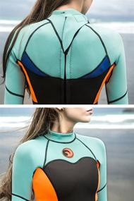 img 1 attached to 🌊 Micosuza Women's Premium 1.5mm Neoprene Full Wetsuits with Long Sleeves and Legs, Back Zipper for Diving, Snorkeling, and Swimming