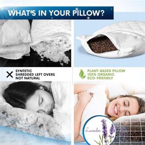 img 1 attached to 🌾 Premium Organic Buckwheat Pillow Gift-Set: Small 14” X 20” with Extra Pillowcase and Lavender Sachet - Quilted Cover, Beauty Sleep, 100% Plant-Based