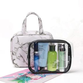 img 3 attached to Joyful Marble Cosmetic Organizer Toiletry