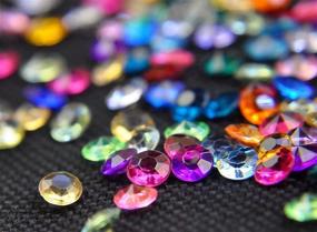 img 4 attached to 💎 Briliant Shop 6mm Acrylic Color Faux Round Diamond Crystals: Perfect Table Scatters, Vase Fillers, Event/Wedding Decor, Arts & Crafts (2000 pcs) in Mixed Colors