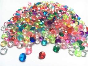 img 3 attached to 💎 Briliant Shop 6mm Acrylic Color Faux Round Diamond Crystals: Perfect Table Scatters, Vase Fillers, Event/Wedding Decor, Arts & Crafts (2000 pcs) in Mixed Colors