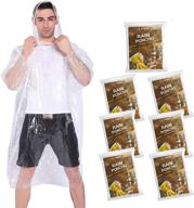🧥 cooy rain ponchos – 10 pack with drawstring hood. emergency disposable rain ponchos – family pack for adults in clear. logo
