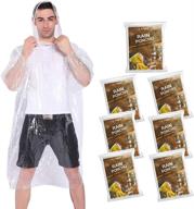 🧥 cooy rain ponchos – 10 pack with drawstring hood. emergency disposable rain ponchos – family pack for adults in clear. логотип