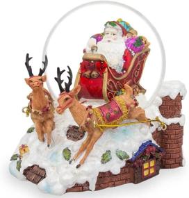 img 4 attached to 🎶 Santa Delivers Musical Water Snow Globe: A Festive Christmas Gift!