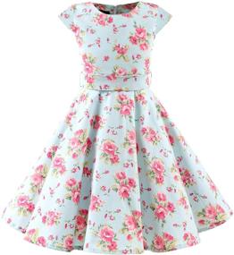img 1 attached to Stylish Vintage Pleated Party Dresses for Girls - Strawberry 3026 120 - Skirts & Skorts Included