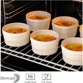 img 1 attached to DOWAN Oz Porcelain Ramekins Souffle Kitchen & Dining