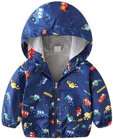 img 4 attached to 👦 Adorable Toddler Boys Windbreaker: Lightweight Zip Hooded Jacket for Casual Outerwear and Dust Protection