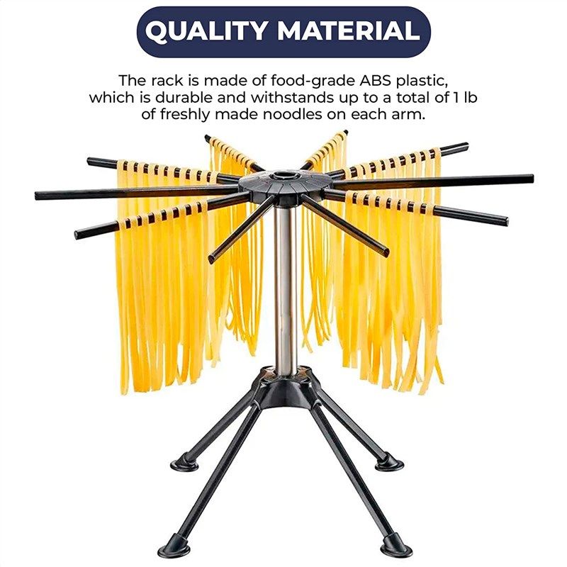 Italian Pasta Drying Rack, Handheld Foldable Spaghetti Noodle Rod For  Making Homemade Pasta, Rotating Assembly