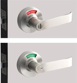 img 1 attached to 🚻 Commercial Grade ANSI Grade 2 Bathroom Privacy Lever Lock with Large Occupancy Indicator for Men and Women Restroom, Ideal for Professional Office Buildings, Apartments, Airbnbs, and Warehouses