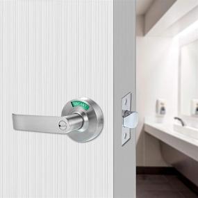 img 2 attached to 🚻 Commercial Grade ANSI Grade 2 Bathroom Privacy Lever Lock with Large Occupancy Indicator for Men and Women Restroom, Ideal for Professional Office Buildings, Apartments, Airbnbs, and Warehouses