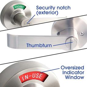 img 3 attached to 🚻 Commercial Grade ANSI Grade 2 Bathroom Privacy Lever Lock with Large Occupancy Indicator for Men and Women Restroom, Ideal for Professional Office Buildings, Apartments, Airbnbs, and Warehouses