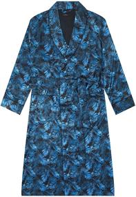 img 1 attached to 👘 Mens Lightweight Tropical Satin Robe