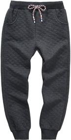 img 4 attached to 👖 Active Cotton Sweatpants for Boys- KISBINI Children's Clothing