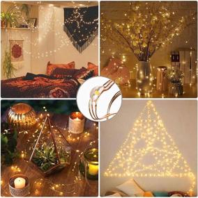 img 2 attached to 🎄 BOMCOO 67 ft 200 LED Warm White Christmas Lights: Waterproof, USB Plug-in Twinkle Fairy String Lights for Indoor and Outdoor Decoration