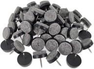 🪟 premium heavy duty furniture felt pads: 40pcs nail-on slider glides for wood floors - 0.94" diameter, black logo