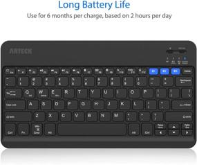 img 1 attached to 🔤 Arteck HB220B: Versatile Backlit Bluetooth Keyboard for iOS, Android, and Windows Devices - Adjustable Brightness & 7-Colors, Slim Design - Rechargeable Battery
