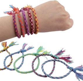 img 1 attached to 🌈 Peachy Keen Crafts Friendship Bracelet: An Artful Touch of Fashion and Bonding