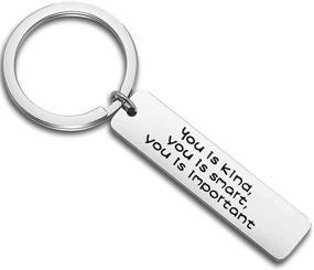 img 4 attached to 🔑 FEELMEM Inspirational Keychain: You Are Kind, You Are Smart, You Are Important