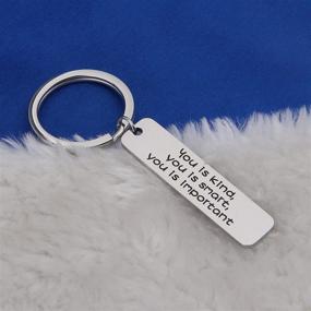 img 3 attached to 🔑 FEELMEM Inspirational Keychain: You Are Kind, You Are Smart, You Are Important