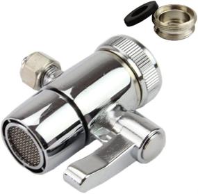 img 3 attached to Weirun Kitchen Bathroom Sink Faucet Water Filter Diverter Valve with M22 X M24 Connector - Polished Chrome