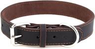 🐶 reopet leather dog collar - premium brown full grain latigo leather, exceptionally soft & durable - ideal for medium & large dogs logo