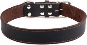 img 3 attached to 🐶 Reopet Leather Dog Collar - Premium Brown Full Grain Latigo Leather, Exceptionally Soft & Durable - Ideal for Medium & Large Dogs