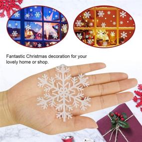 img 1 attached to ❄️ Yusongirl 216 pcs White Snowflakes Window Clings Decal Stickers - Christmas Winter Wonderland Decorations, Ornaments, and Party Supplies