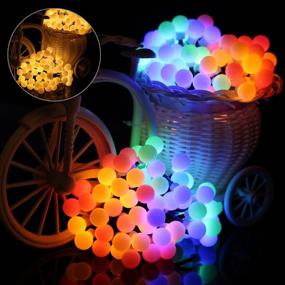 img 3 attached to 🎉 OMGAI Ball Fairy Lights - 17Ft 60 LED Waterproof Color Changing Globe String Lights with Remote Control for Outdoor, Home, Garden, Wedding, Party, Christmas Tree Decoration - Warm White and Multi-Color