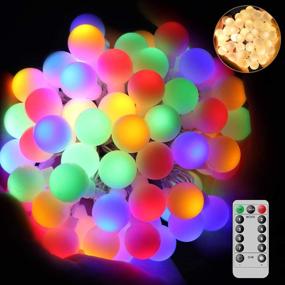 img 4 attached to 🎉 OMGAI Ball Fairy Lights - 17Ft 60 LED Waterproof Color Changing Globe String Lights with Remote Control for Outdoor, Home, Garden, Wedding, Party, Christmas Tree Decoration - Warm White and Multi-Color