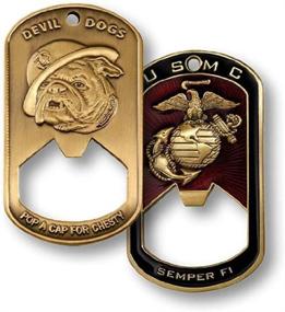 img 1 attached to US Marine Corps Semper Fi Devil 🐶 Dogs Dog Tag Bottle Opener - Enhanced SEO