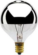 💡 bulbrite 40g16hm 40w half chrome g16.5 globe, candelabra base - pack of 6 - incandescent bulbs logo