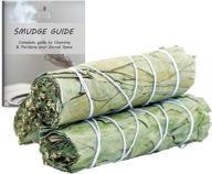 🌿 organic eucalyptus smudge sticks 3 pack: ultimate cleansing for house, meditation, yoga, and negative energy cleanse - starter guide included! логотип