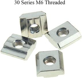img 1 attached to Odinest T Nuts Tee Sliding Slot Nuts 30 Series M6 Threaded Slide in Pre-Assembly for 30x30 Aluminum Extrusions Frame with Profile 3030 Series 8mm Slot - Ideal for CNC Router Build Rail & 3D Printer - 24pcs