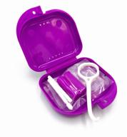 evago невидимый ортодонтический комплект: съемник алигнера, кейс для ретейнера, кресло для лотков, жевательные конфеты и набор для ухода за полостью рта (фиолетовый) - все-в-одном решение! логотип