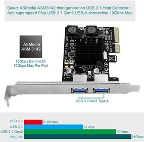 img 2 attached to FebSmart FS-A2-Pro USB 3.1 Gen 2 PCI Express USB Card - 2X 10Gbps USB-A Ports for Windows Server, 7, 8.1, 10 (32/64 bit), MAC OS 10.9.x to 10.15.x - Built-in Self-Powered Technology