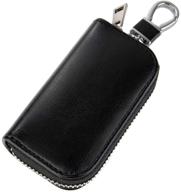 secure your vehicle with monojoy faraday 🔒 key pouch fob protector in black pu leather logo